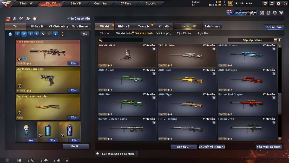 shop acc cf uy tin gia re